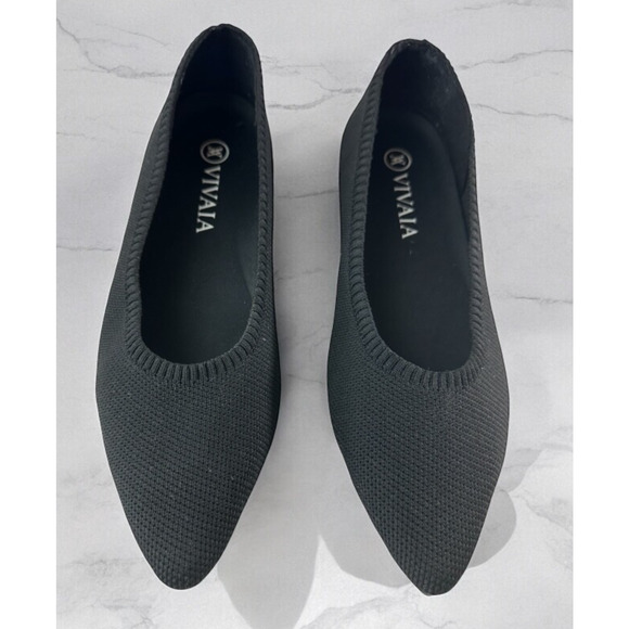 VIVAIA Aria Knit Slip on Washable Pointed Toe Ballet Flats Size 39 US 8 *Read*** - Picture 2 of 10